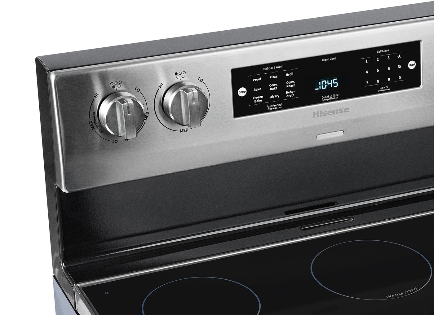 Hisense Stainless Steel Range True Convection with 11 Baking Programs Including Air Fry (5.8 Cu. Ft) - HBE3501CPS