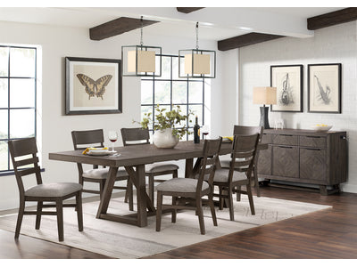 Hearst 7-Piece Extendable Dining Set - Brown, Beige