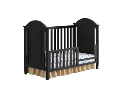 Delia Cottage Crib and Toddler Rail - Black