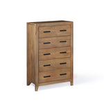 Palm Harbour 5 Drawer Chest - Rustic Natural