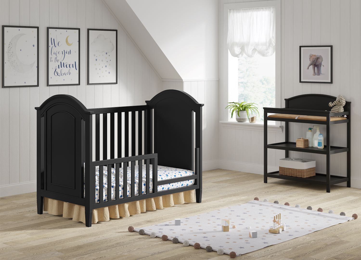 Delia Toddler Rail - Black
