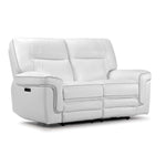 Cosmic Dual Power Reclining Loveseat - White