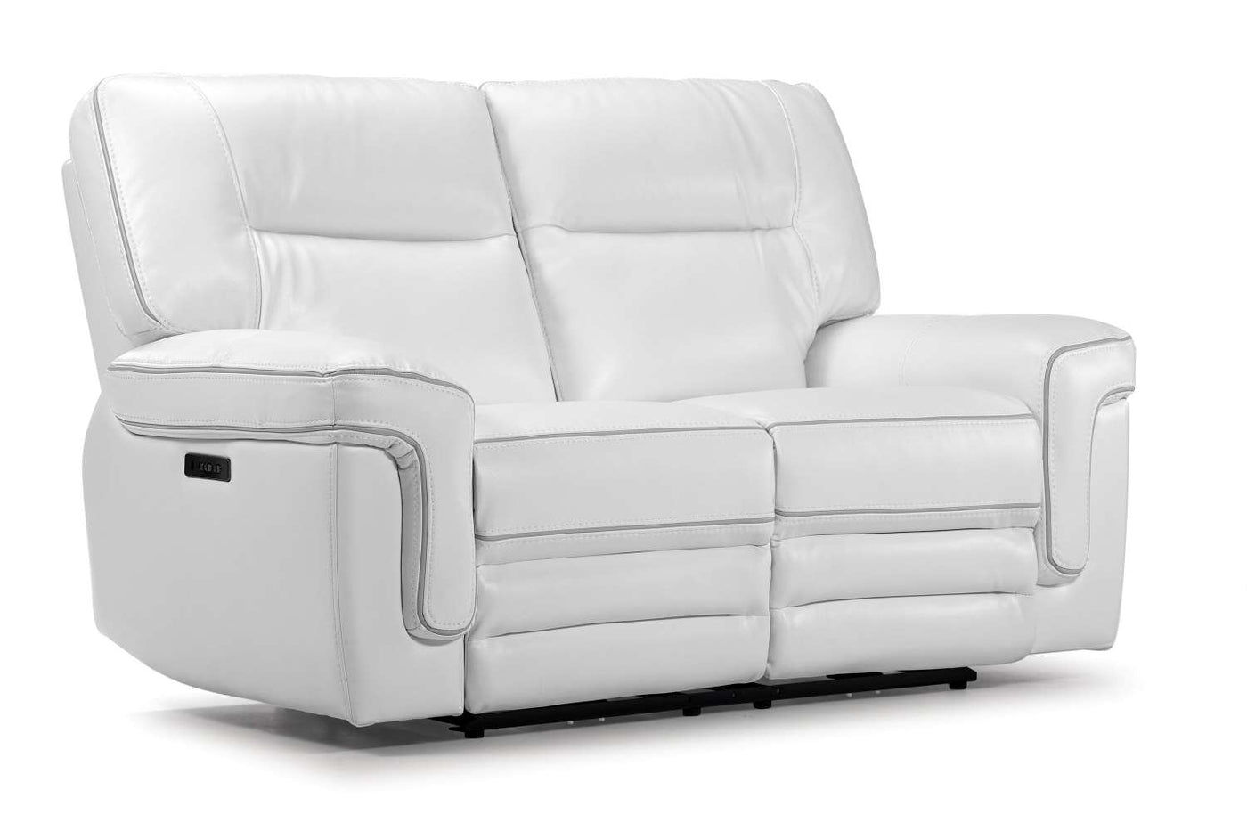 Cosmic Dual Power Reclining Sofa, Loveseat and Chair Set - White