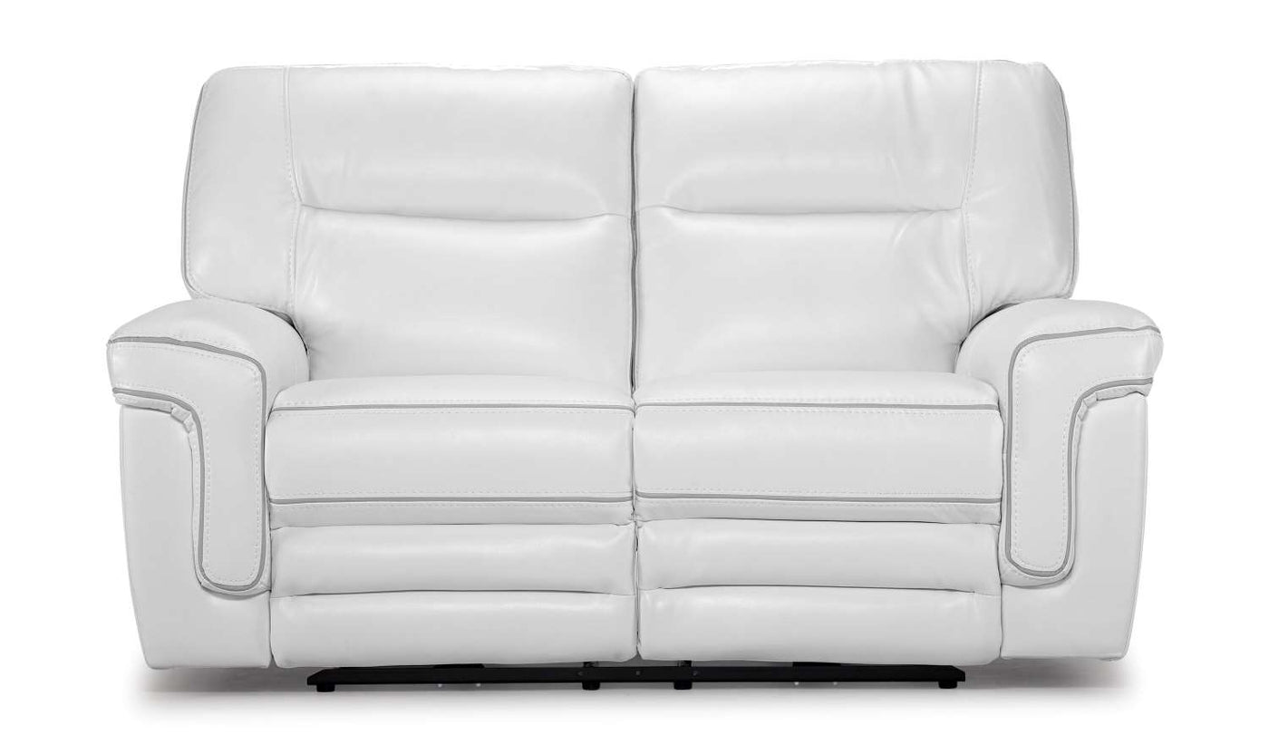 Cosmic Dual Power Reclining Loveseat - White