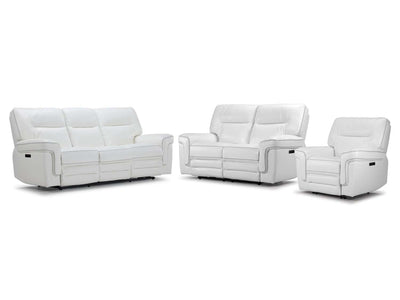 Cosmic Dual Power Reclining 3 Pc. Living Room Package - White