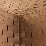 Nougat Woven Ottoman - Brown