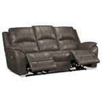 Wesley Dual Power Reclining Sofa - Granite