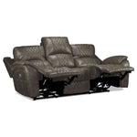 Wesley Dual Power Reclining Sofa and Dual Power Recliner Set - Granite