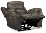 Wesley Dual Power Reclining Sofa, Dual Power Reclining Loveseat w/Console and Dual Power Recliner Set - Granite