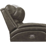 Wesley Dual Power Reclining Loveseat with Console - Granite