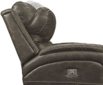 Wesley Dual Power Reclining Sofa, Dual Power Reclining Loveseat w/Console and Dual Power Recliner Set - Granite