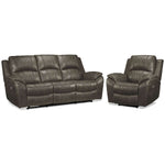 Wesley Dual Power Reclining Sofa and Dual Power Recliner Set - Granite