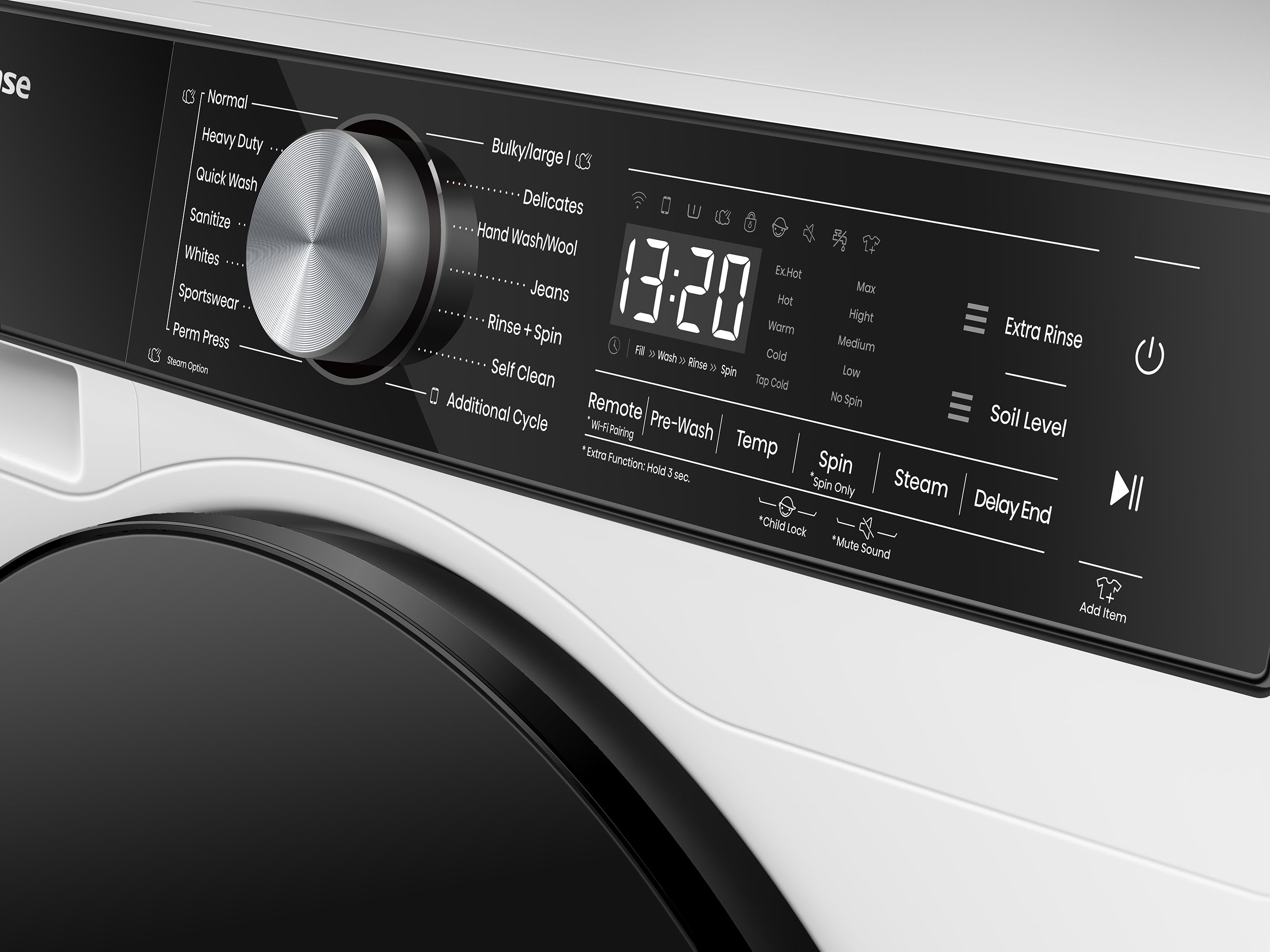 Hisense White Front Load Washer (3.1 cu. ft.) - WF5S2845BW