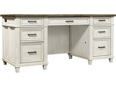 Caraway Executive Desk - Aged Ivory