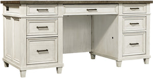 Caraway Executive Desk - Aged Ivory