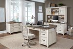 Caraway Executive Desk - Aged Ivory