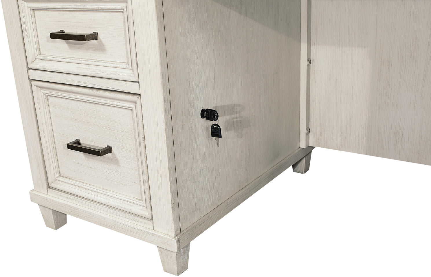 Caraway Executive Desk - Aged Ivory