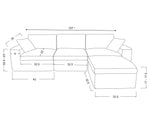 Jade All Foam Sectional - Beige