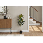40" Rubber Tree With 5" Black Pot - Green
