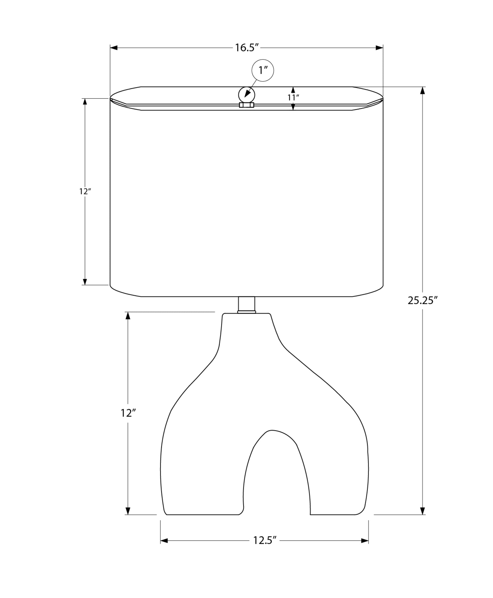 Elm Table Lamp - Grey