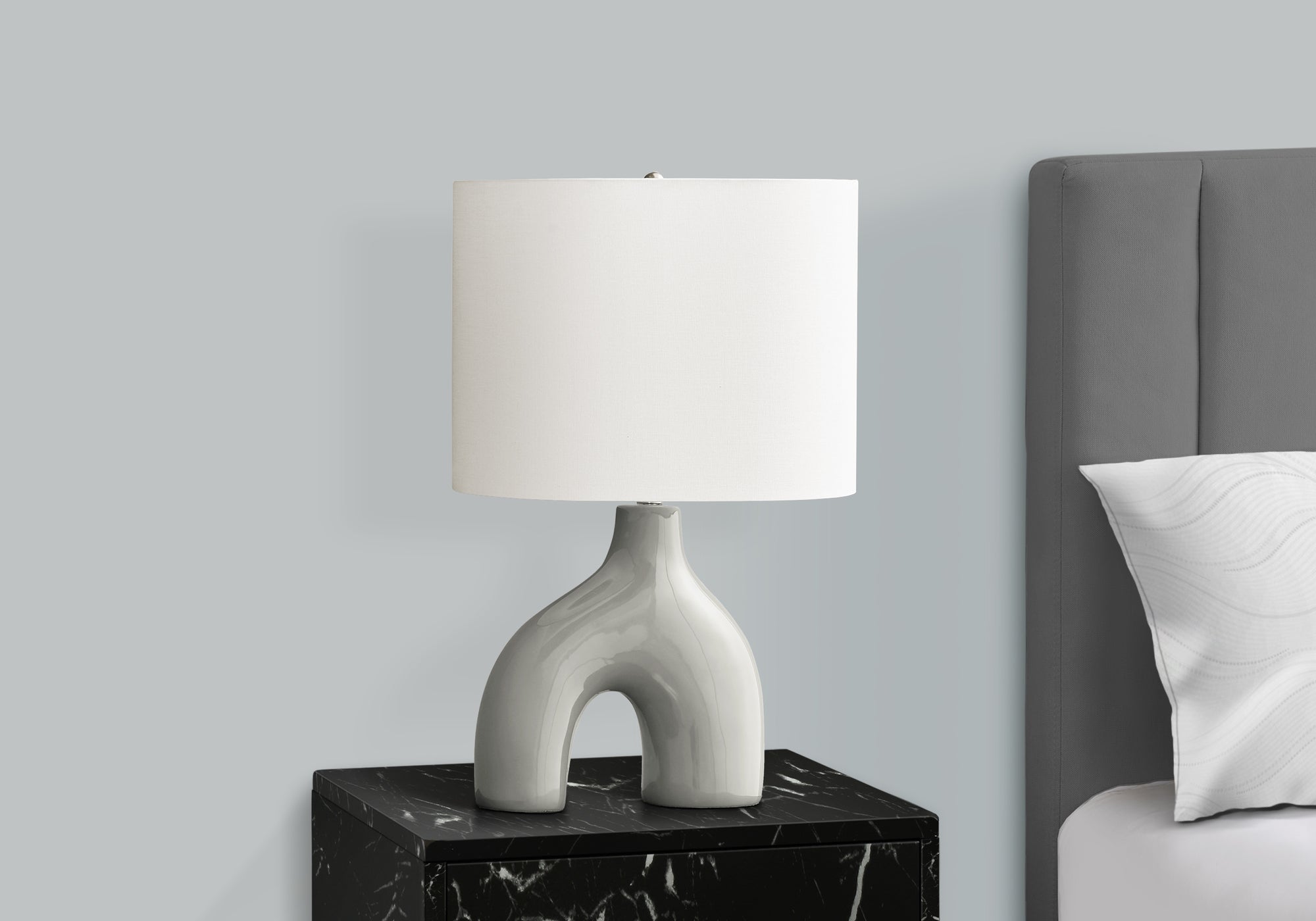 Elm Table Lamp - Light Grey