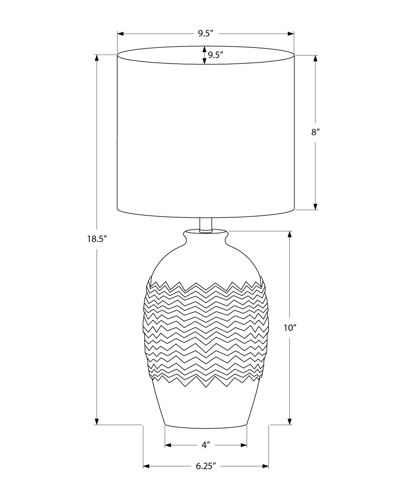 Silque Table Lamp - Ivory