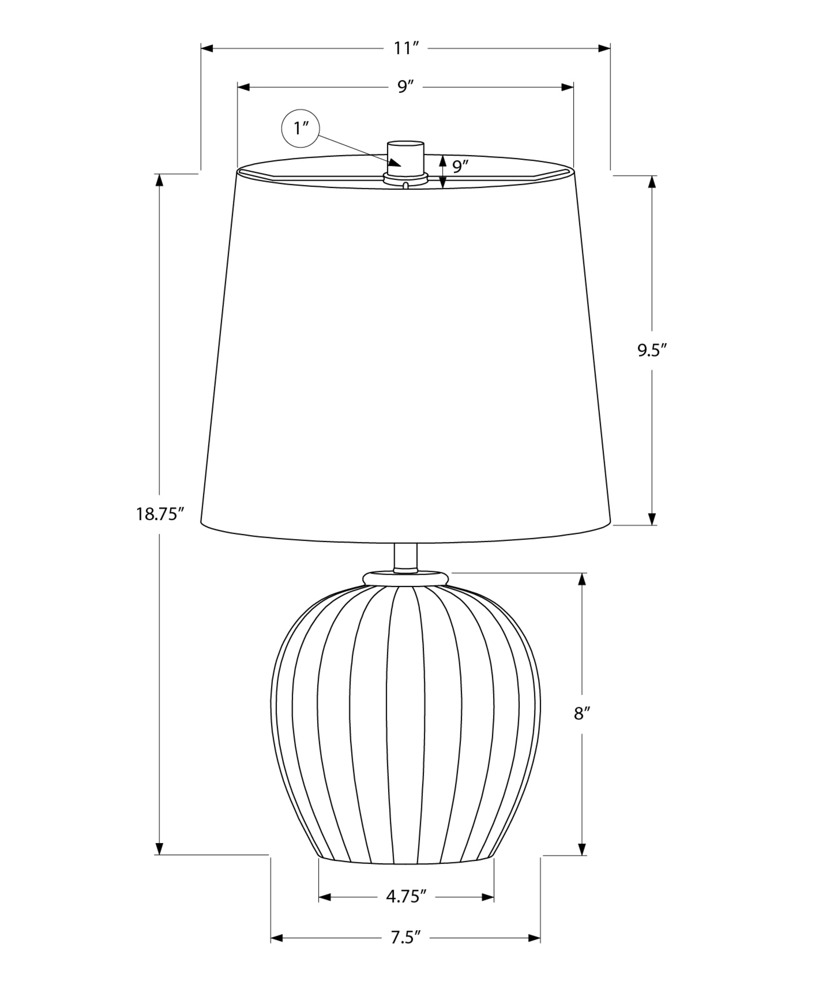Zoren Table Lamp - Grey