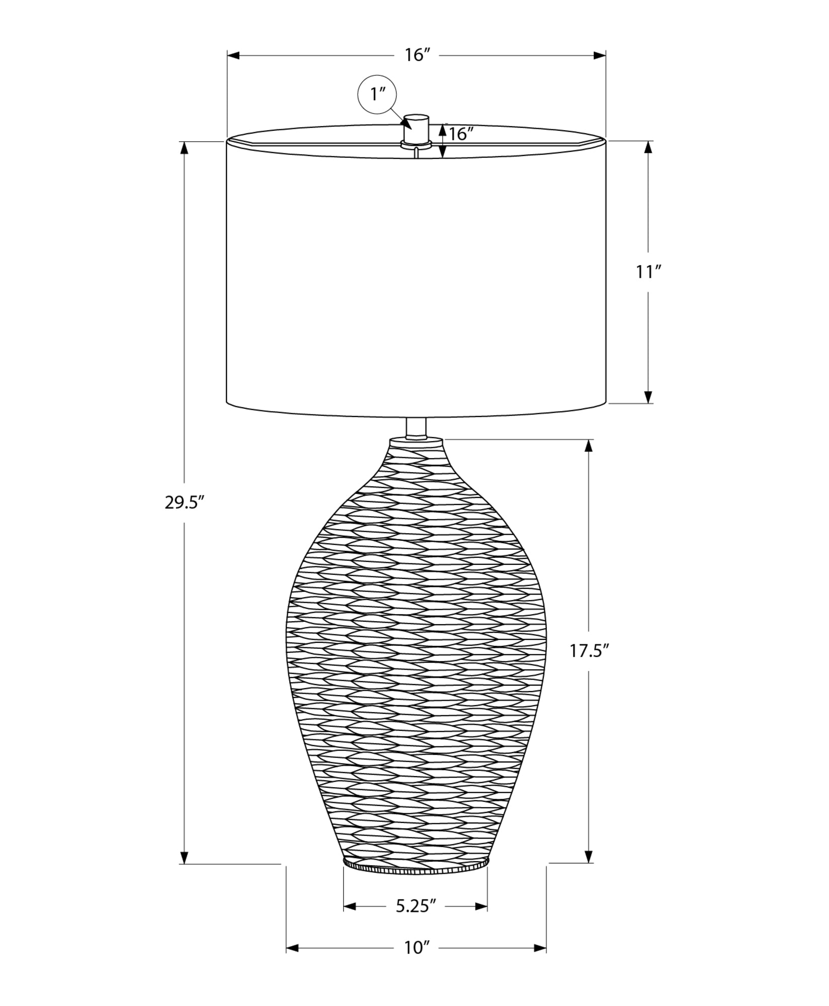 Saben Table Lamp - Brown