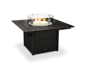 POLYWOOD® Square 42" Fire Pit Table - Black