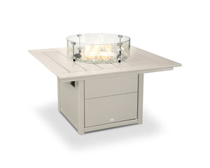 POLYWOOD® Square 42" Fire Pit Table - Sand