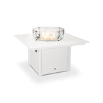 POLYWOOD® Square 42" Fire Pit Table - White