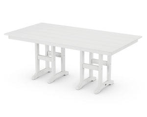 POLYWOOD® Farmhouse 37" x 72" Dining Table - White