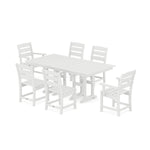 POLYWOOD® Lakeside 7-Piece Farmhouse Dining Set - White
