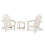 POLYWOOD® Classic Adirondack 3-Piece Set with South Beach 18" Side Table - Sand