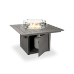POLYWOOD® Square 42" Fire Pit Table - Slate Grey