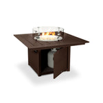 POLYWOOD® Square 42" Fire Pit Table - Mahogany