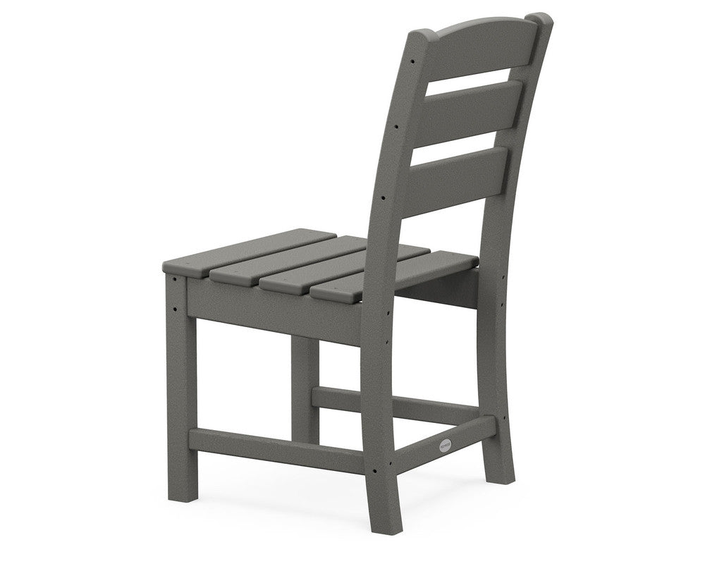 POLYWOOD® Lakeside 5-Piece Round Farmhouse Side Chair Dining Set - Black