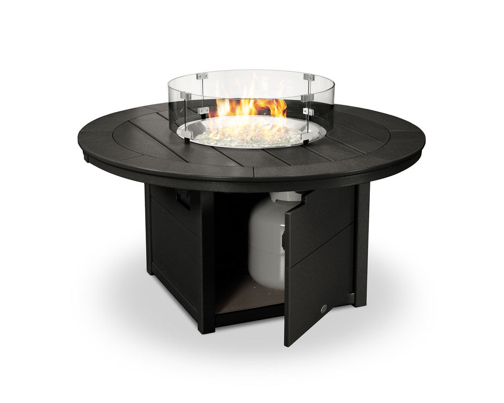 POLYWOOD® Round 48" Fire Pit Table Black Leons.ca Leon's