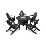 POLYWOOD® Round 48" Fire Pit Table - Black