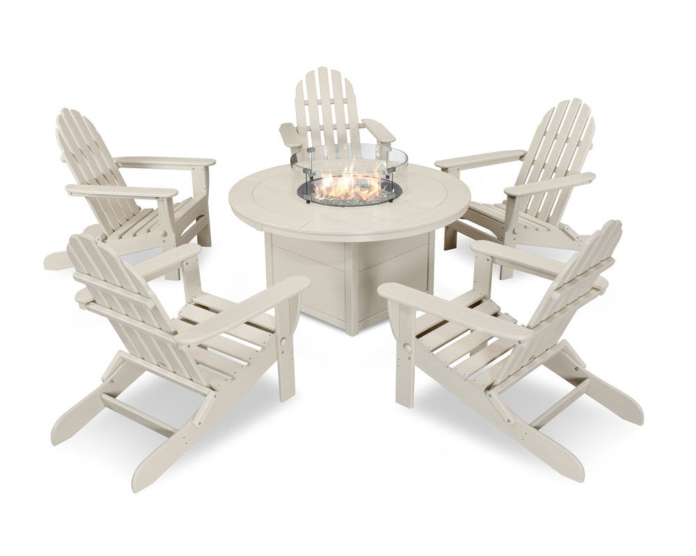 POLYWOOD® Round 48" Fire Pit Table - Sand