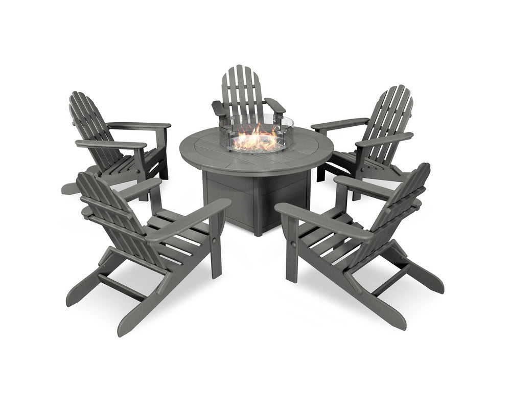 POLYWOOD® Round 48" Fire Pit Table - White
