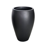 In Full Bloom Large Modern Floor Vase - Matte Black