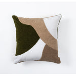 In Full Bloom 18 x 18" Abstract Cushion - Green, White, Beige