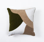 In Full Bloom 18 x 18" Abstract Cushion - Green, White, Beige