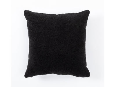 In Full Bloom 18 x 18" Boucle Cushion - Black