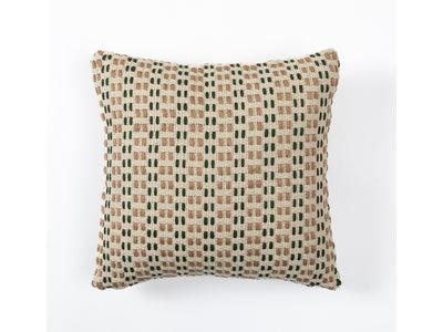 In Full Bloom 18 x 18" Textured Woven Cushion - Ivory