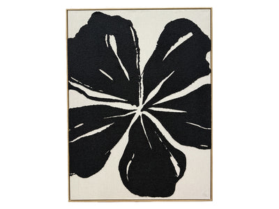 In Full Bloom Floral Silhouette Wall Art - Ivory, Black