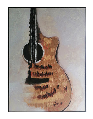 In Harmony Textured Abstract Acoustic Guitar Art
