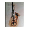 In Harmony Textured Abstract Saxophone Art