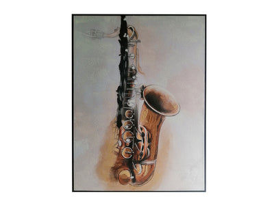 In Harmony Textured Abstract Saxophone Art
